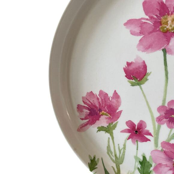 Soho Loft Pink Floral Melamine Dinner Plates 11in Set of 4 Spring NEW - Picture 15 of 15